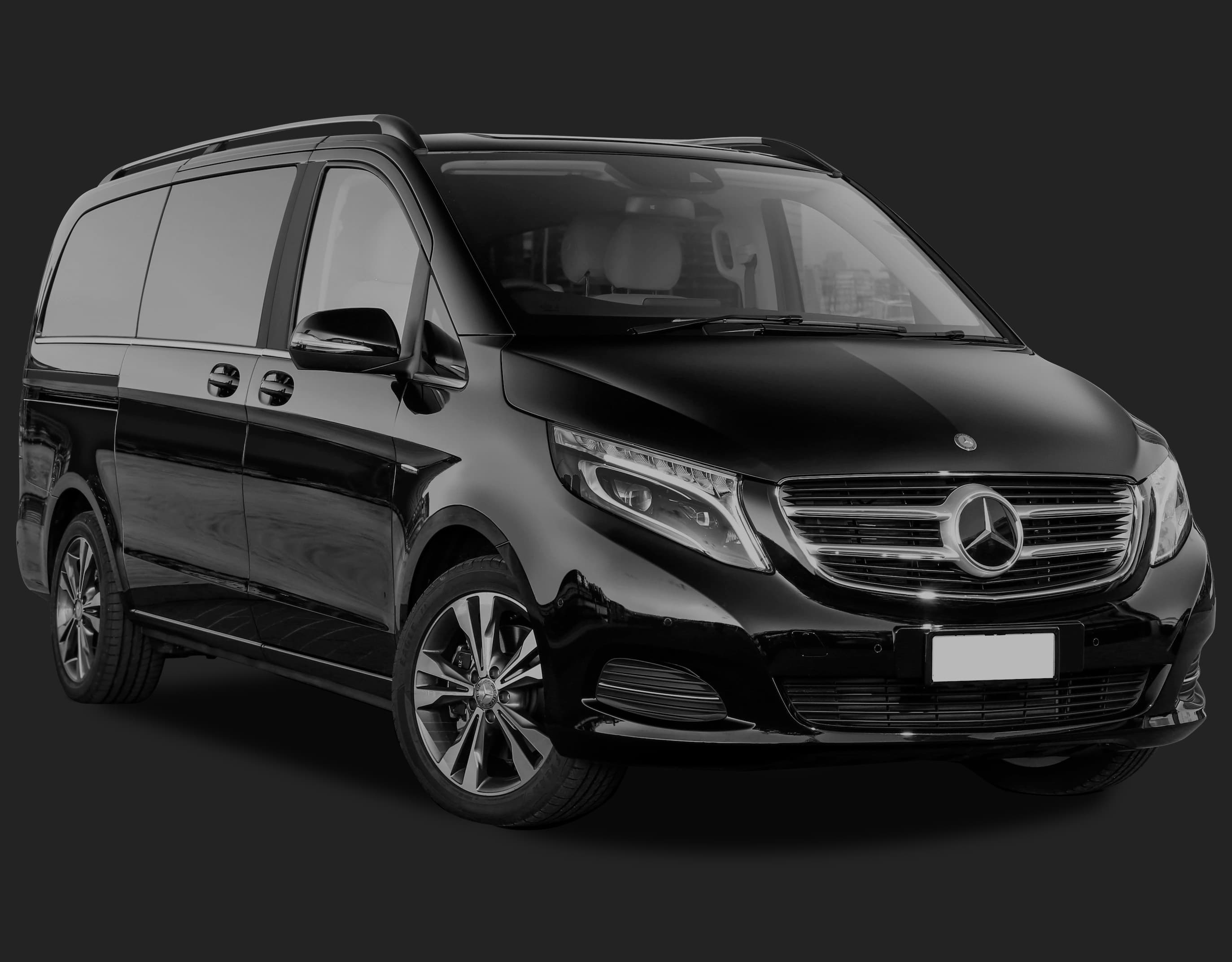 Black Mercedes-Benz V-Class van